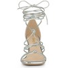Allegra K Women's Square Toe Lace Up Strappy Chunky High Heels Sandals - 3 of 4