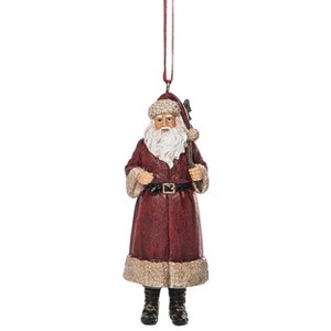 Transpac Resin Red Coat Santa Ornament for Christmas Tree Decoration Easy Care Festive Holiday Decor Gift Giving - 1 of 2