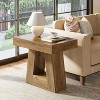 Lantine 24" Modern Side Table, 2-Tier Narrow Wooden End Table with Trapezoid Base, Farmhouse Small Nightstand for Living Room, Bedroom - 3 of 4