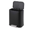 Trash Can with Lid, Stainless Steel Step-on Garbage Can with Removable Inner Bucket for Kitchen Bathroom, Office, Living Room - 2 of 4