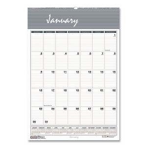 Bar Harbor Recycled Wirebound Monthly Wall Calendar, 8.5 x 11, White/Blue/Gray Sheets, 12-Month (Jan-Dec): 2025 - 1 of 1