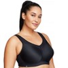 Glamorise Womens High Impact Wonderwire Sports Underwire Bra 9066 Black - 3 of 4