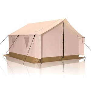 White Duck Alpha Canvas Wall Tent with Stove Jack & Frame, 4-Season Water Repellent Camping Tent, DYNA DUCK Fabric - 1 of 4