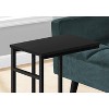 Monarch Specialties Accent Table C-Shaped End Side Snack Living Room Bedroom Metal Laminate Black Contemporary Modern - 3 of 4