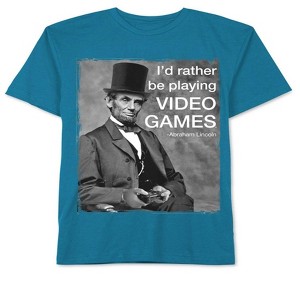 Jem Boys Abe Lincoln Video Game Graphic T-Shirt - 1 of 1