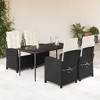 vidaXL Garden Dining Set Black, Cream white - 2 of 4