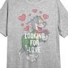 Tom & Jerry Looking for Love Tom Women's Heather Gray Short Sleeve Crew Neck Sleep Shirt - 2 of 2