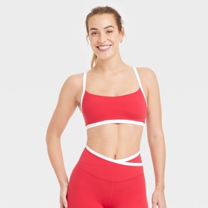 Women's Everyday Soft Light Support Piped Midline Sports Bra - All In Motion™ - 1 of 4