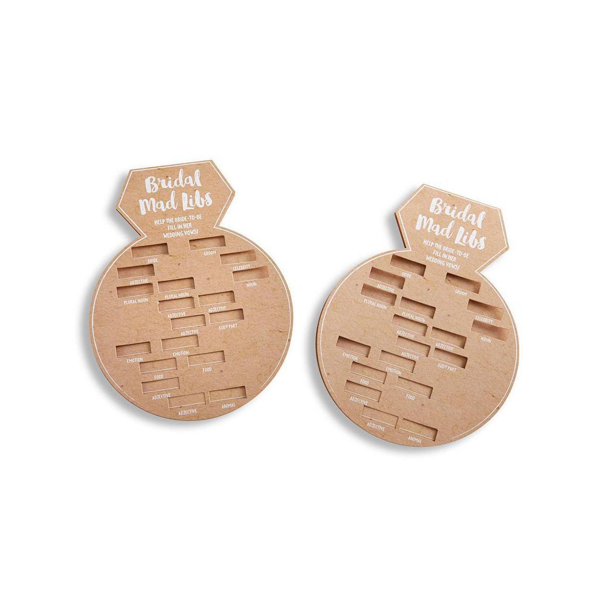 50ct Bridal Shower Game Cards
