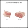 Sapphtopaz 2 PCS/3 PCS Ombre Shaggy Faux Fur Duvet Cover Set,Bed Set with 1 Duvet Cover,1 Sham,Bedding Set Machine Washable,Pink - 3 of 4