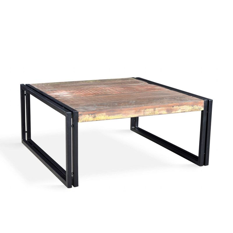 35&#34; x 35&#34; Rustic Reclaimed Wood Coffee Table Natural - Timbergirl, 1 of 10
