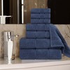 Zero Twist Cotton Waffle Honeycomb Medium Weight 8 Piece Bathroom Towel Set by Blue Nile Mills - 2 of 4