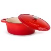 BergHOFF Neo 5Qt. Cast Iron Oval Covered Dutch Oven, Red - 3 of 4