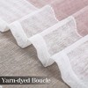 Yarn-Dyed Stripe Voile Sheer Rod Pocket Short Cafe Kitchen Curtains - 4 of 4
