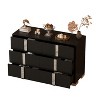 Gulches Elegant Modern Black Dresser - Mirrored Storage Cabinet, 6 Drawers, Metal Foot, Anti-tip, 47.2"L?¨¢17.7"W?¨¢30.3"H - 4 of 4