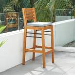 Gloucester Contemporary Patio Wood Bar Chair