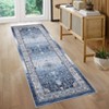 Machine Washable Area Rug Non Slip Rug Vintage Distressed Low Pile Foldable Rugs Ultra-Soft Stain Resistant Carpet for Bedroom Living Room - 4 of 4