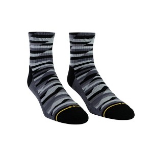 MERGE4 Trekker Coolmax Quarter Low-Crew Hiking Socks - Black - 1 of 4