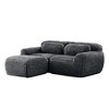 YOOCOZZ  L-shaped Boneless Sofa with Chaise, Soft Plush Fabric 32D Sponge, Throw Pillows - 2 of 4