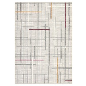 Washable Modern Abstract Rug Non Slip Low Pile Rug Soft Contemporary Throw Floor Cover Foldable Indoor Carpet for Living Room Bedroom Playroom - 1 of 4