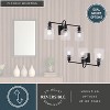 VAXCEL Northbrook Matte Black Traditional Bathroom Vanity Lighting Fixture, Clear Seeded Cylinder Glass Shade - 4 of 4