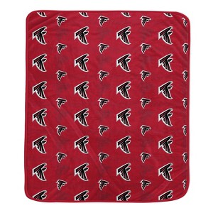 NFL Atlanta Falcons Repeat Tonal Logo Flannel Fleece Blanket - 1 of 1