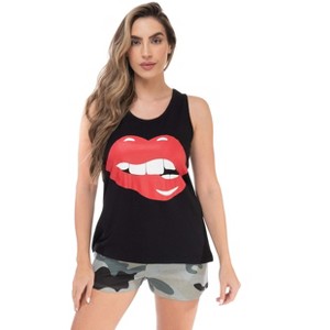 Just Love Womens Tank & Short Cute Pajama Set - Ribbed PJ Sets Sleepwear Loungewear - 1 of 3