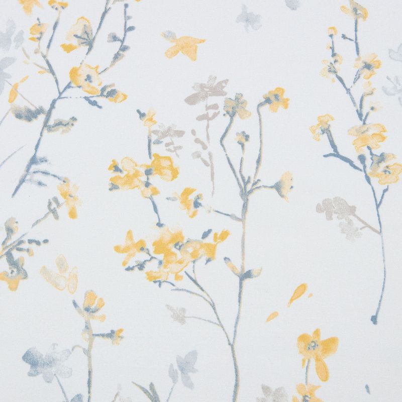 Chanasya Spring Yellow Floral Print Microfiber Sheet Set, 5 of 7
