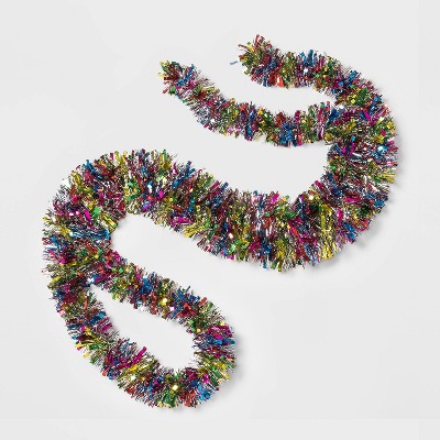 10ft Tiara Tinsel Christmas Garland Rainbow - Wondershop™