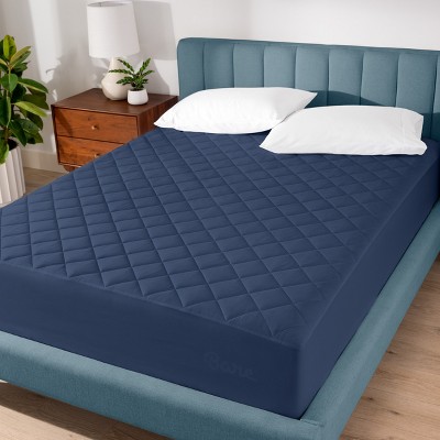 Bare Home Quilted Hypoallergenic Down Alternative Fiberfill Fitted Mattress Pad