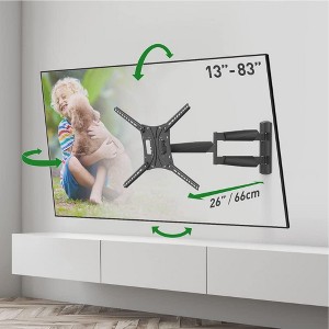 Barkan 13" - 83" Long TV Wall Mount. Full Motion - Extension, Swivel & Tilt - 1 of 4