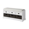 NicBex Modern 44" Storage Bench with 3 Drawers and 3 Baskets for Entryway and Living Room - 4 of 4