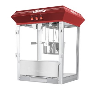 Infurnic Popcorn Poppers, with Kettle and Warming Deck, Kitchenware for Family Gatherings, Red, 20.67"*17.71"*24.8" - 1 of 4