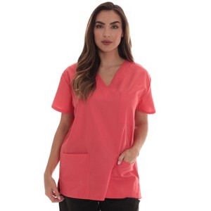 Just Love Solid Scrub Top for Women with Pockets and V-Neck - Comfortable and Professional Medical Uniform - 1 of 3
