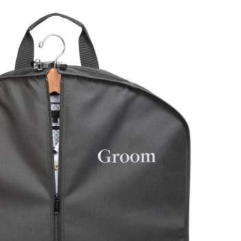 40 Deluxe Travel Garment Bag with two pockets-Black