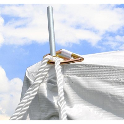 Blue and White 20' x 40' Waterproof Canopy Tent with Sidewalls