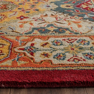 Heritage Floral Multi-Color Hand Tufted Wool Area Rug