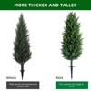 Artificial Topiary Ball Tree with Metal Ground Spike Set of 2/4 for Garden Patio - 3 of 4