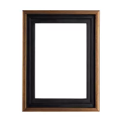 Creative Mark Illusions Floater Frame for 3/4" Depth Stretched Canvas Paintings & Artwork - [Black with Antique Gold]