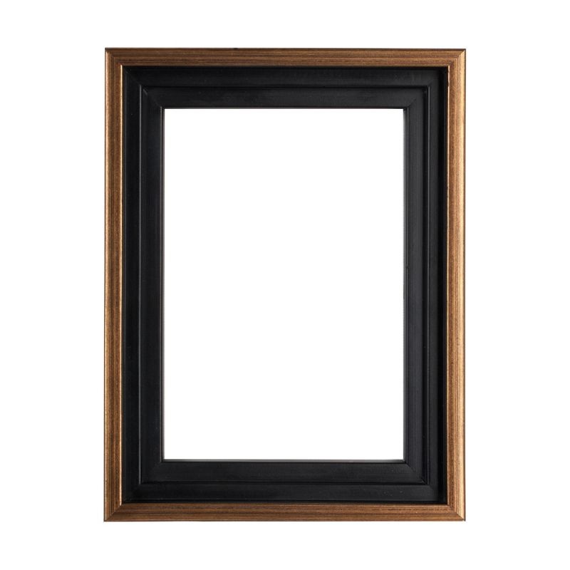 Creative Mark Illusions Floater Frame for 3/4" Depth Stretched Canvas Paintings & Artwork - [Black with Antique Gold], 1 of 5