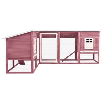 vidaXL Rabbit Hutch Mocha and White