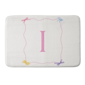 Deny Designs April Lane Art Simple Bow Monogram Memory Foam Bath Mat - 1 of 4