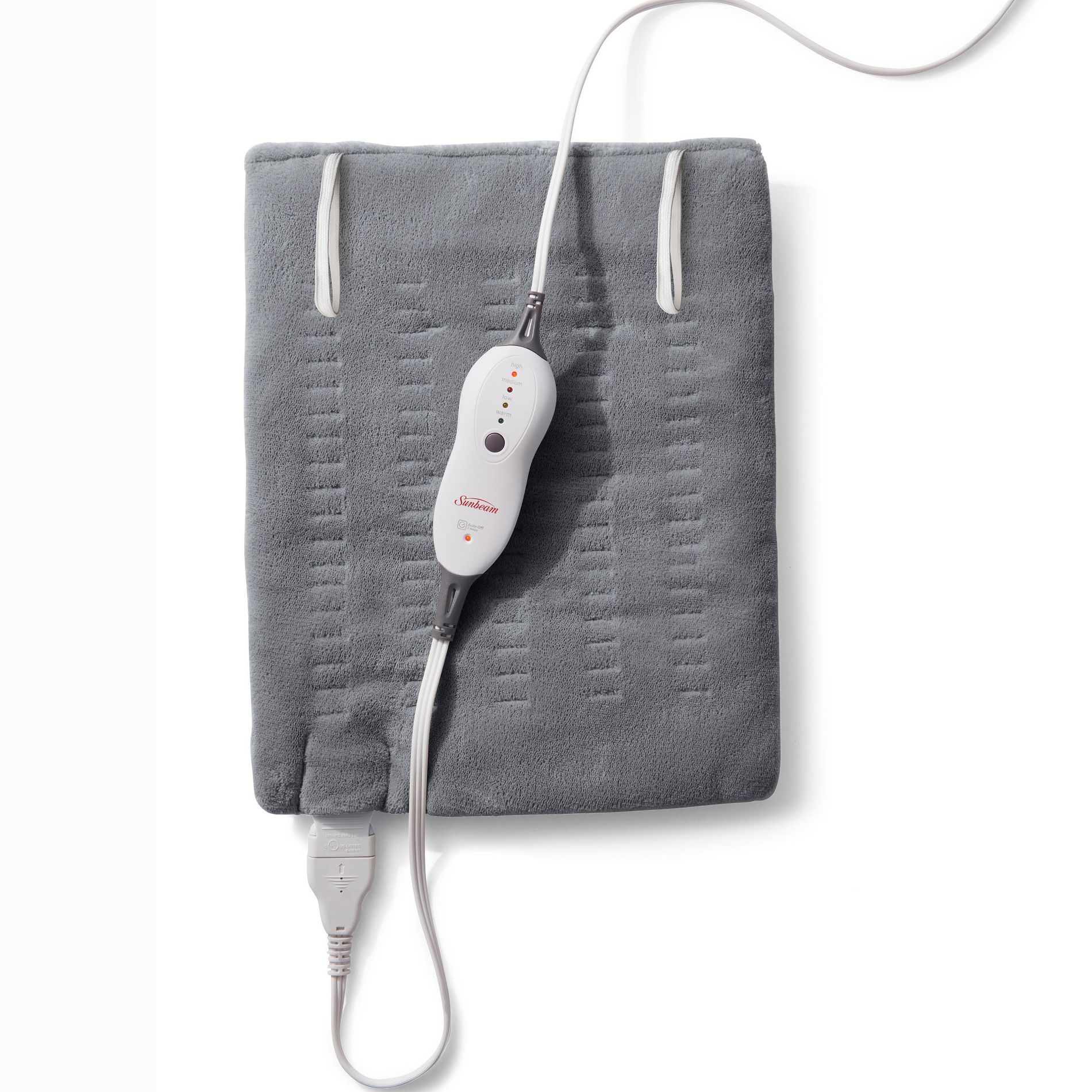 Sunbeam Premium Machine Washable Integrated Heating Pad With Compact Storage Standard Size
