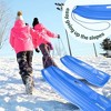 Slippery Racer Downhill Xtreme Flexible Adults and Kids Plastic Toboggan Snow Sled for 2 Riders with Pull Rope (3 Pack) - 3 of 4