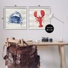 Stupell Industries Nautical Crab & Lobster Beige Stripes, 24" x 24" - 3 of 4