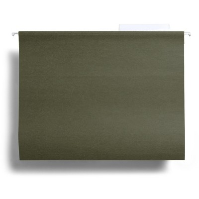 Staples Hanging File Folder 3-Tab Letter Size Standard Green 25/Pack BL58391