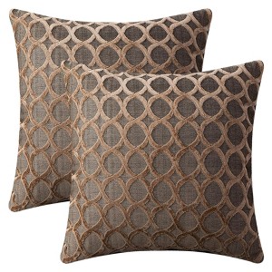 REGALWOVEN Geometric Modern Throw Pillow Cover for Sofa Couch Bedroom Living Room Chair 18 x 18 Inch 2 Pcs - 1 of 4