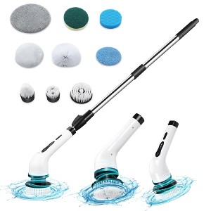 HOM Electric Spin Scrubber - Wireless Electric Cleaning Brush with 9 Brush Heads, 2 Speed Settings, For Bathrooms, Windows, Cars - 1 of 4