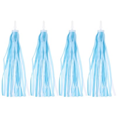 Unique Bargains Handlebar Tassel Ribbon Decorations Scooter Bike Streamers 4 Pcs
