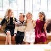 Hope & Henry Girls'  Long Sleeve Ruffle Collar Sweater Dress, Toddler - 2 of 4